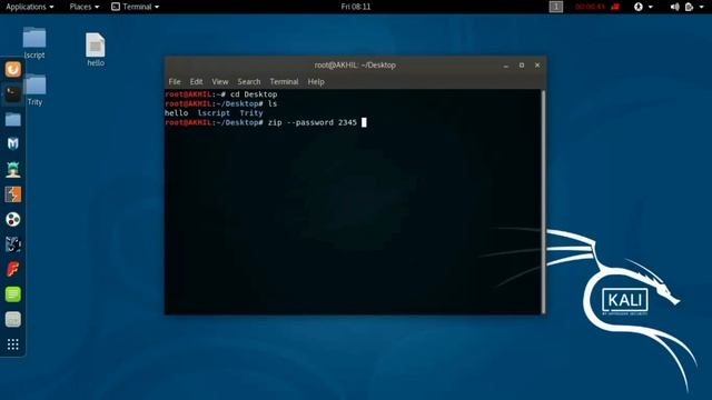 How to create password protected zip file in kali linux смотреть онлайн