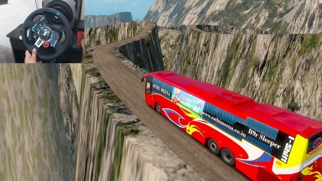 Worlds Most Dangerous Road # 2 - Very Difficult and Complicated Road - Bus Driving Volvo With Wheel смотреть онлайн