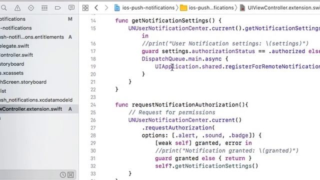 Request for User Notifications in iOS смотреть онлайн