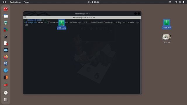 How to Hide any File in Image using Kali Linux смотреть онлайн