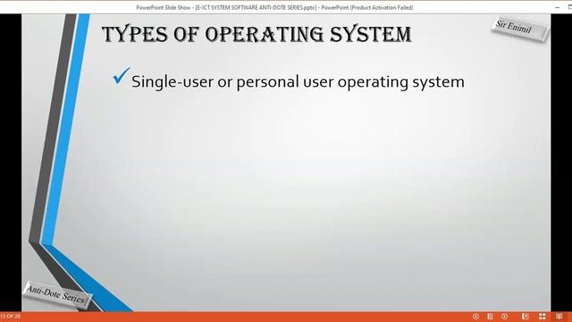 Elective ICT || System Software || Anti - Dote Series смотреть онлайн