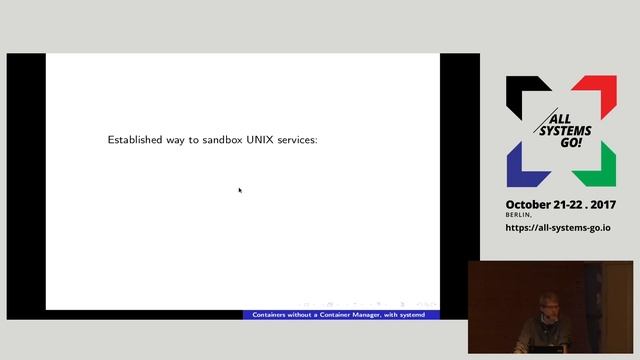 2017 Containers without a Container Manager, with systemd смотреть онлайн