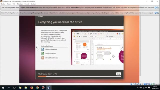 Cara Install Ubuntu di VirtualBox || Ubuntu 13-04-i386 VNOTE14 смотреть онлайн