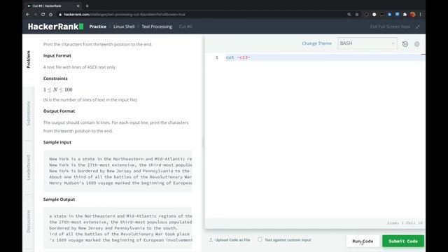 HackerRank Linux - Cut #6 смотреть онлайн
