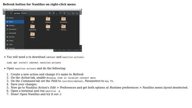 Ubuntu: How do I add a refresh option in the right click menu in Ubuntu 16.04? (2 Solutions!!) смотреть онлайн