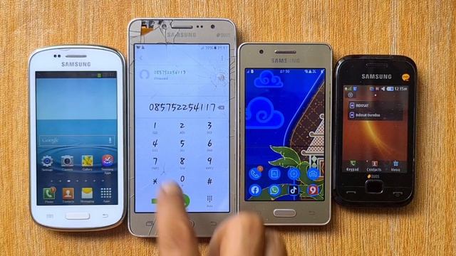 Four Old Samsung Phone Incoming Call,outgoing Call At Same Time,over The Horizon Ringtones