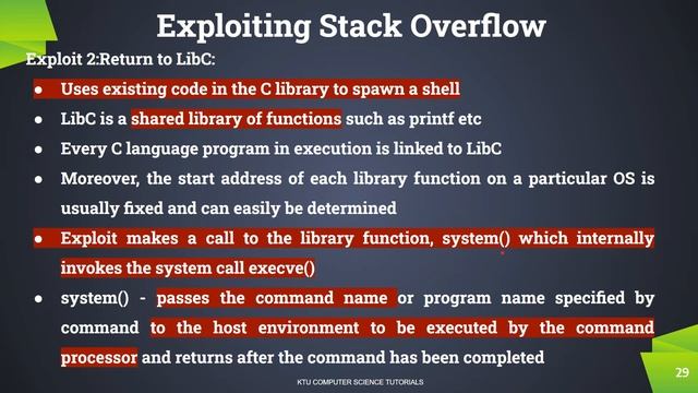 Buffer Overflow-Stack Overflow(KTU CS 472 Principles of Information Security- S8CS -Module 3-Part 2 смотреть онлайн