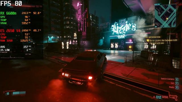 Cyberpunk 2077 on RX6600m смотреть онлайн