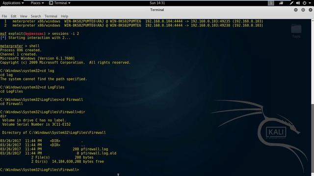 Delete Firewall logs in Remote PC using Metasploit смотреть онлайн