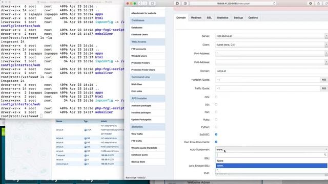Linux Server Teil 7 Domain und Benutzer anlegen im ISPConfig смотреть онлайн