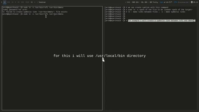 How to use symbolic link on Archlinux | symlink | with example rofi dmenu смотреть онлайн
