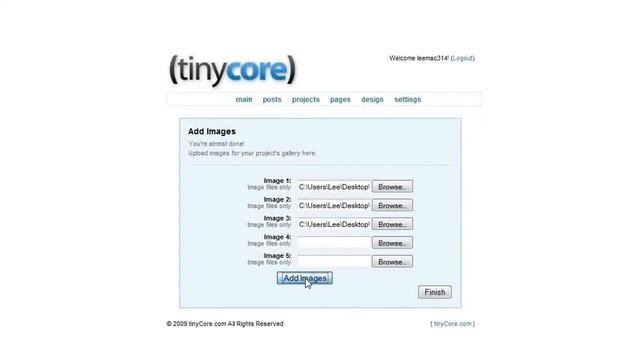 tinycore CMS Preview смотреть онлайн