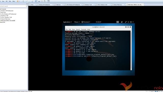 เปิด SSH ของ KALI LINUX 2016 смотреть онлайн
