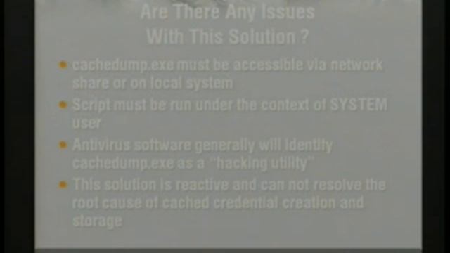 Shmoocon 2007 - Auditing Cached Credentials with Cachedump - Eoin Miller and Adair Collins.mp4 смотреть онлайн