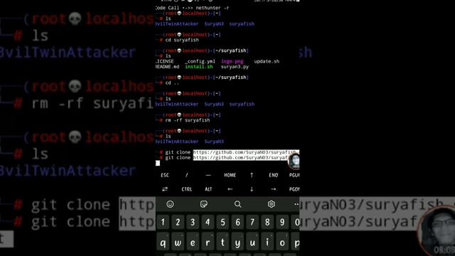 Penetrasi (peretas) menggunakan termux dan dengan menjalankan sistem Kali@root . смотреть онлайн