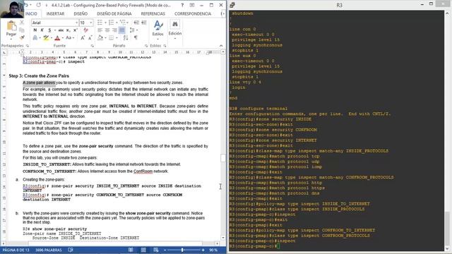 4.4.1.2 Lab - Configuring Zone-Based Policy Firewalls смотреть онлайн