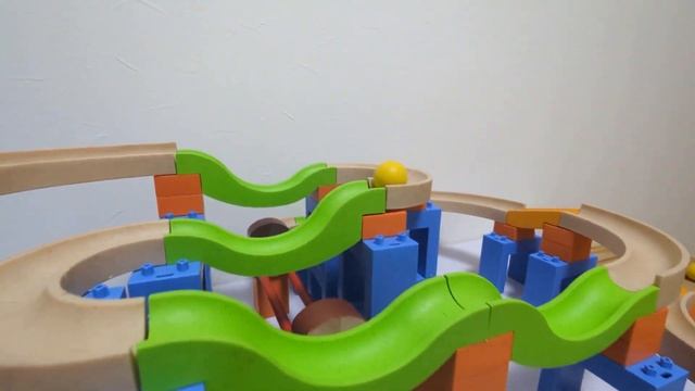 Гонка Marble Run Race ☆ Трехступенчатая извилистая трасса TrixTrack Wave Slope с башней