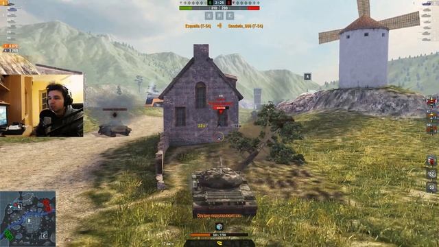 WoT Blitz - Унижение тяжей от Т-54 и Tiger P творит грязь - World of Tanks Blitz (WoTB) смотреть онлайн