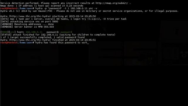 Exploiting VNC with Hydra & Metasploit смотреть онлайн