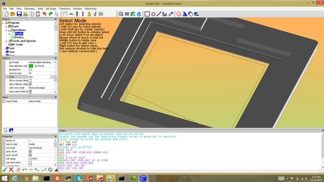 HeeksCNC Pocket and Profile Tutorial Part 2 смотреть онлайн