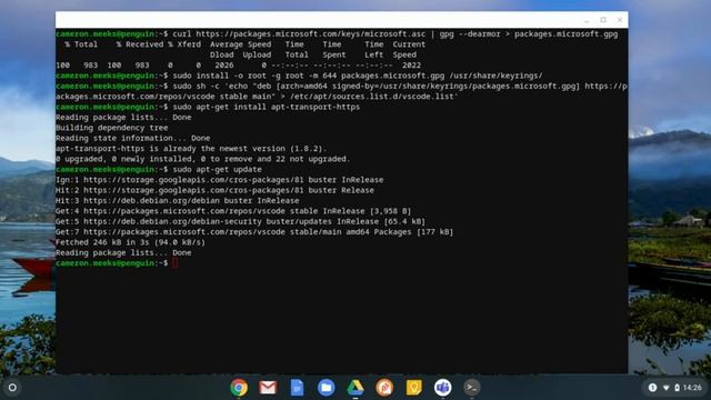 MS Visual Studio Chromebook install command line смотреть онлайн
