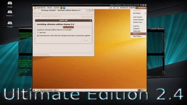 Ultimate Edition 2.4 Theme on Ubuntu Karmic... смотреть онлайн