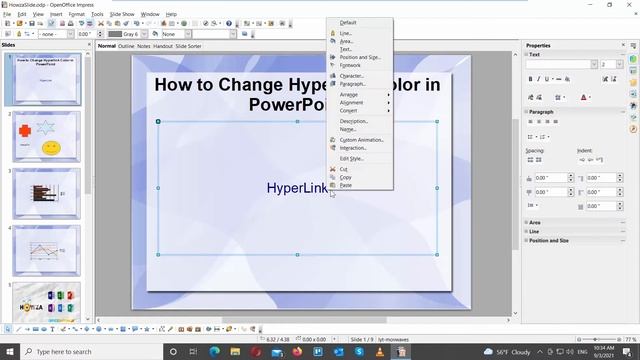 How to Change Hyperlink Color in Presentation in Open Office смотреть онлайн