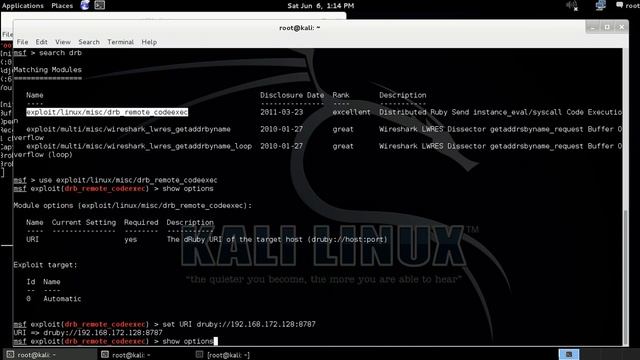 Metasploitable 2 - Port 8787: Ruby DRb RMI смотреть онлайн