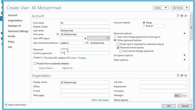 70-410 Lab 14 Create User using Active Directory Administrative Center смотреть онлайн