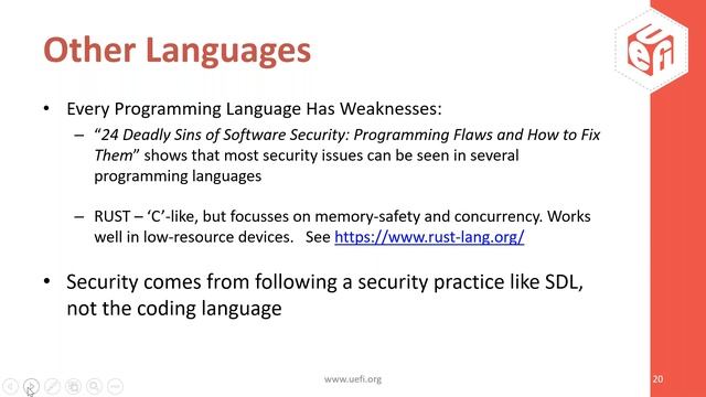 UEFI Forum Secure Coding Webinar смотреть онлайн