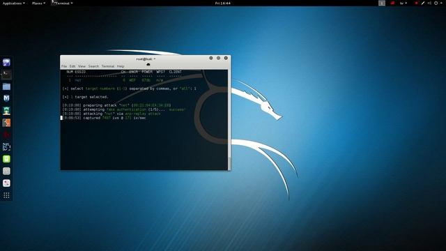 Hack Wi-Fi WEP password with WiFite on Kali Linux 2 смотреть онлайн