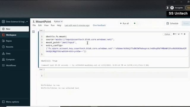 9. how to create mount point in azure databricks | dbutils.fs.mount in databricks | databricks смотреть онлайн