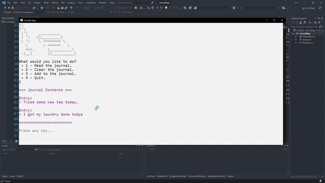 Intro to C#: 18 - Creating, reading & modifying files - Journal App (Part 2) смотреть онлайн