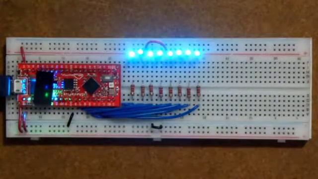 FPGA 8 LED toggle смотреть онлайн