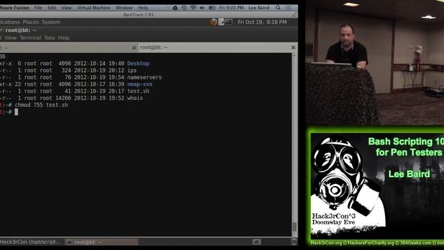 Hack3rcon 3 09 Bash Scripting 101 for Pen Testers Lee Baird смотреть онлайн