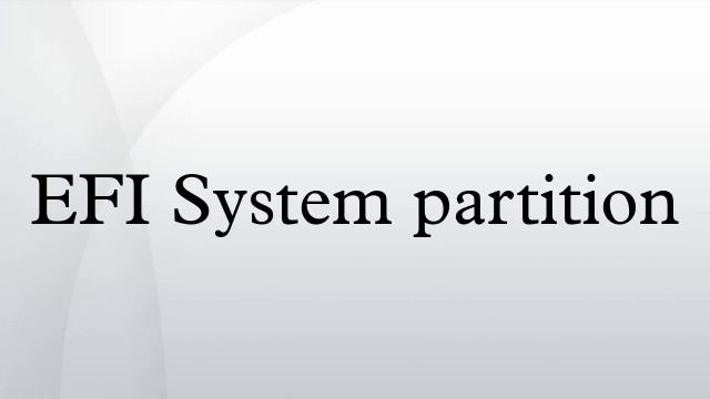 EFI System partition смотреть онлайн