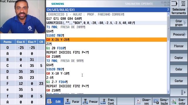 Aula 2 - Parte 2 - Resolução de Exercício/CYCLE81 - Fresamento CNC смотреть онлайн