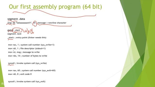 007 برنامه نویسی اسمبلی 64 بیتی Assembly 64 bit nasm ld смотреть онлайн