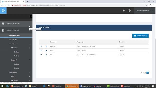 IBM Spectrum Protect Plus Service Level Agreements - Demo смотреть онлайн