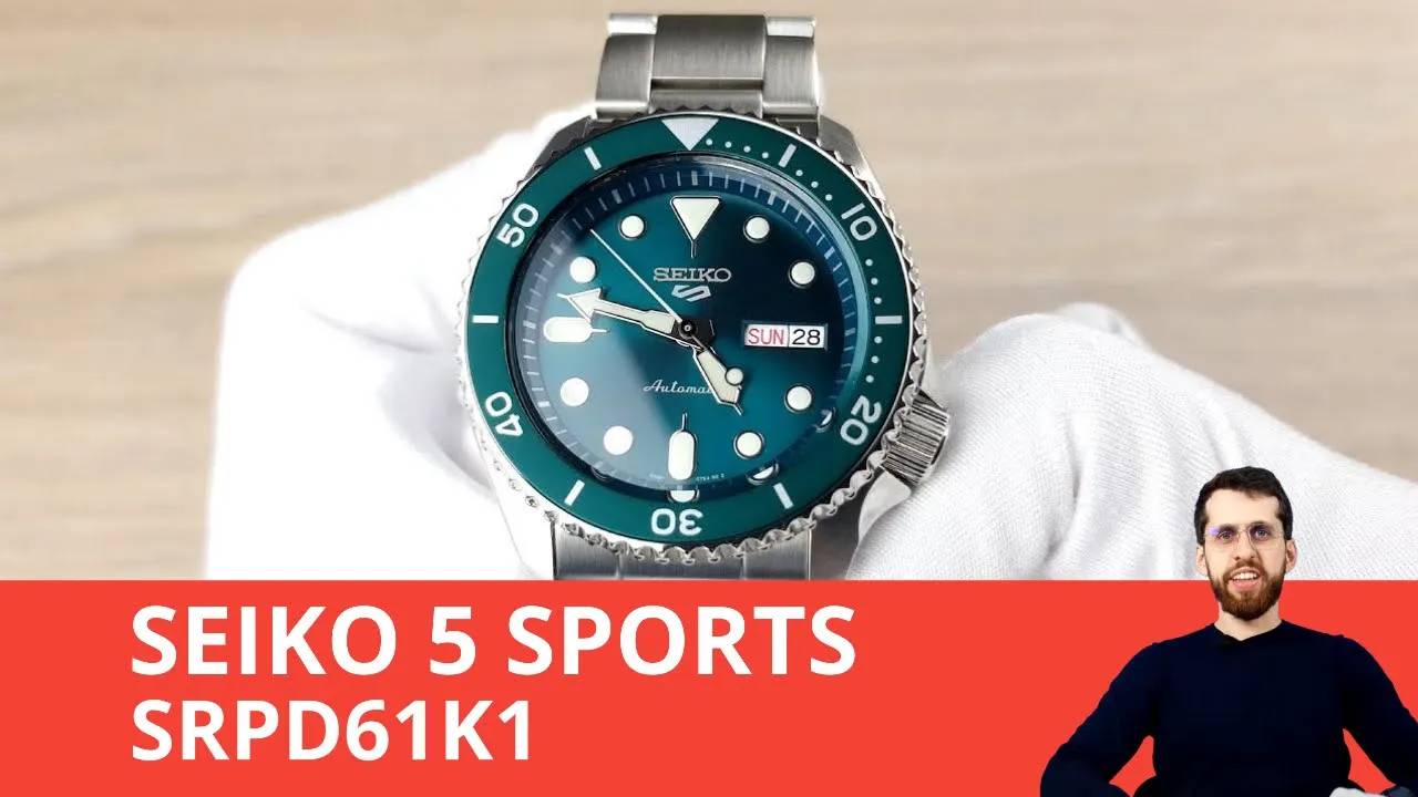SEIKO 5 SPORTS с бирюзовым циферблатом / SEIKO SRPD61K1