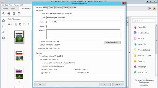 How to Find the Author of a PDF File with Adobe Acrobat Pro 2020 смотреть онлайн