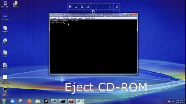 Corel Linux tutorial for PCem