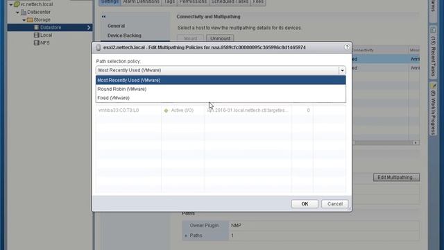 Selecting the Preferred Path for a VMFS Datastore смотреть онлайн