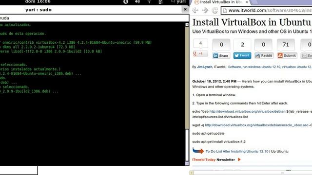 Instalar Virtualbox desde la Terminal смотреть онлайн