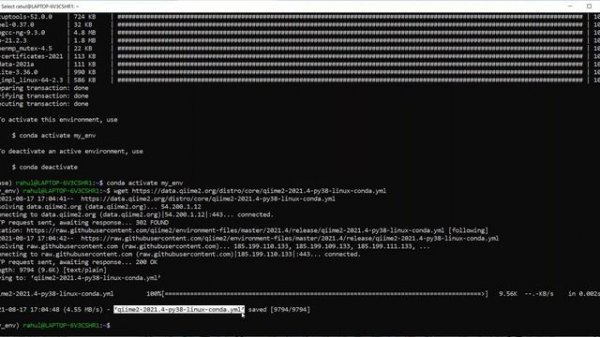 Tutorial on metagenomic data analysis 2- Installing Qiime2