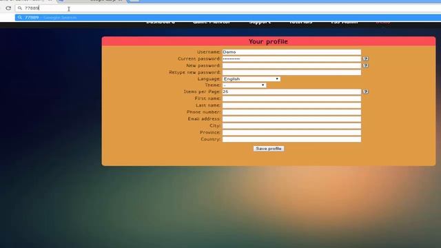 Change the password in the # Skull-Hosting - Control Panel HD смотреть онлайн