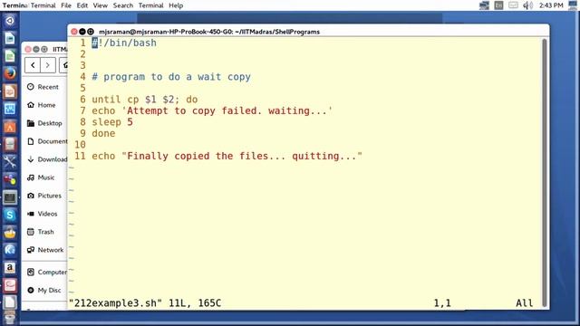 Lecture 43 Shell Script Examples Part 2 by NPTEL IIT MADRAS смотреть онлайн