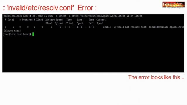 How to Fix “Invalid/etc/resolv.conf” found error while cPanel installation| FIXED☑️ смотреть онлайн