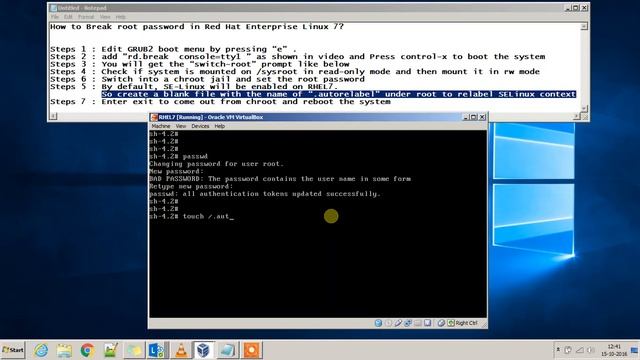 How to break Root Password in RHEL 7 | Linux | RHEL 7 смотреть онлайн