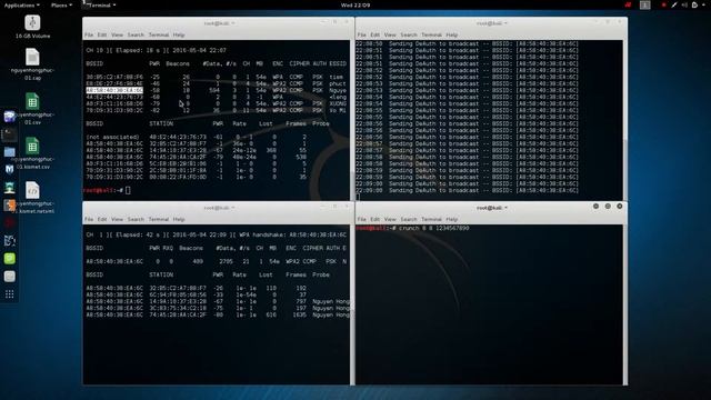 Sử dụng air-crack Crunch - Hack wifi wpa2 Kali смотреть онлайн